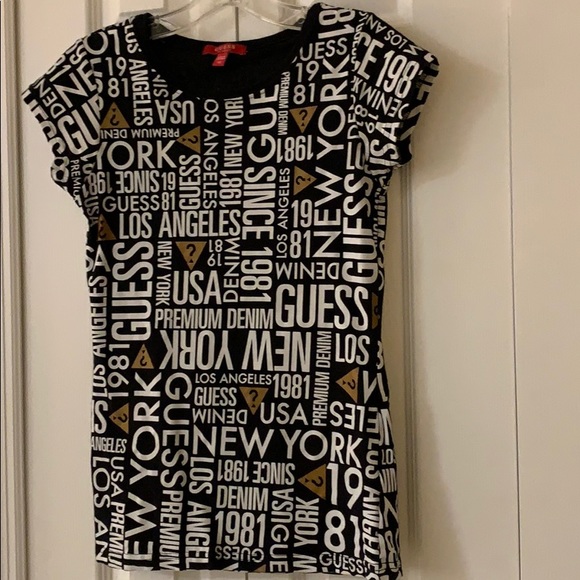 Guess New York Los Angeles Graphic Womens Top Size XS - Picture 7 of 12